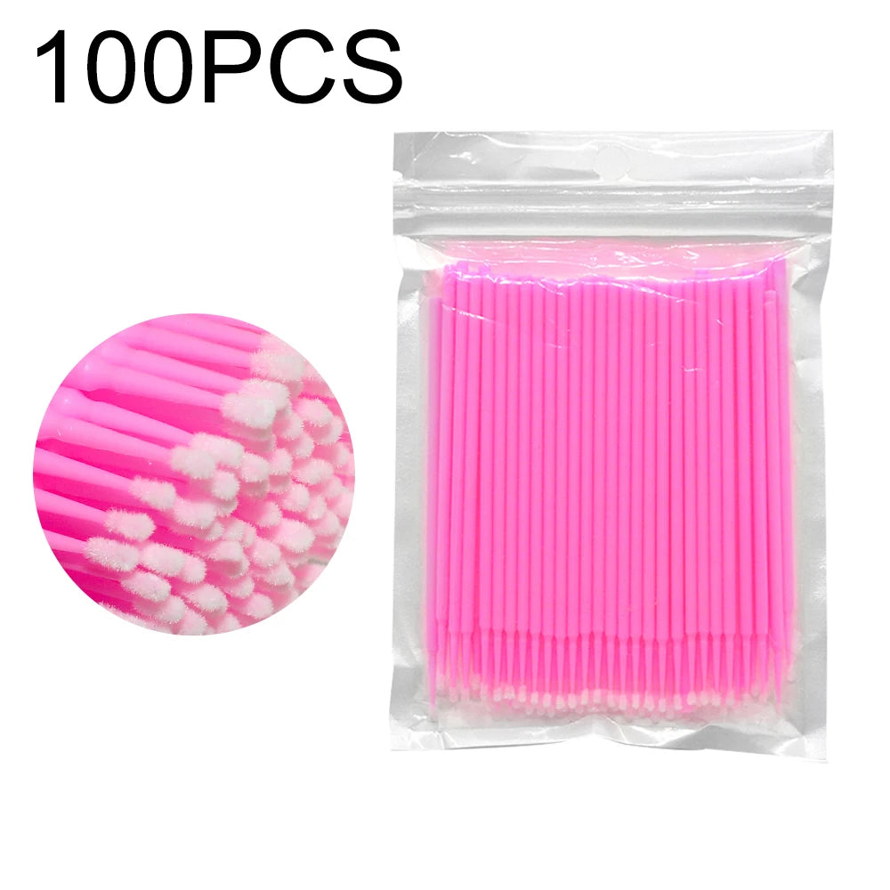 50/100pcs Disposable MicroBrush Eyelashes Extension  Individual Lash Removing Swab Micro Brush For Eyelash Extension Tools