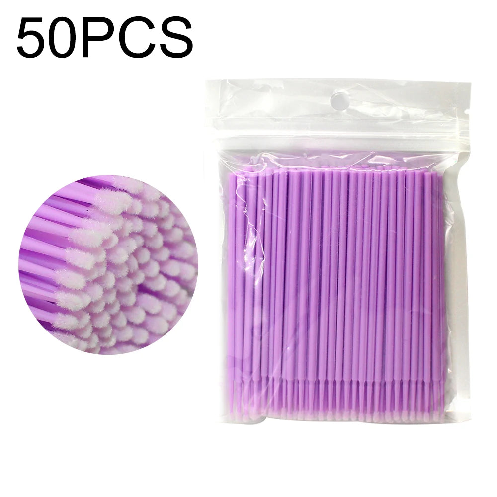 50/100pcs Disposable MicroBrush Eyelashes Extension  Individual Lash Removing Swab Micro Brush For Eyelash Extension Tools