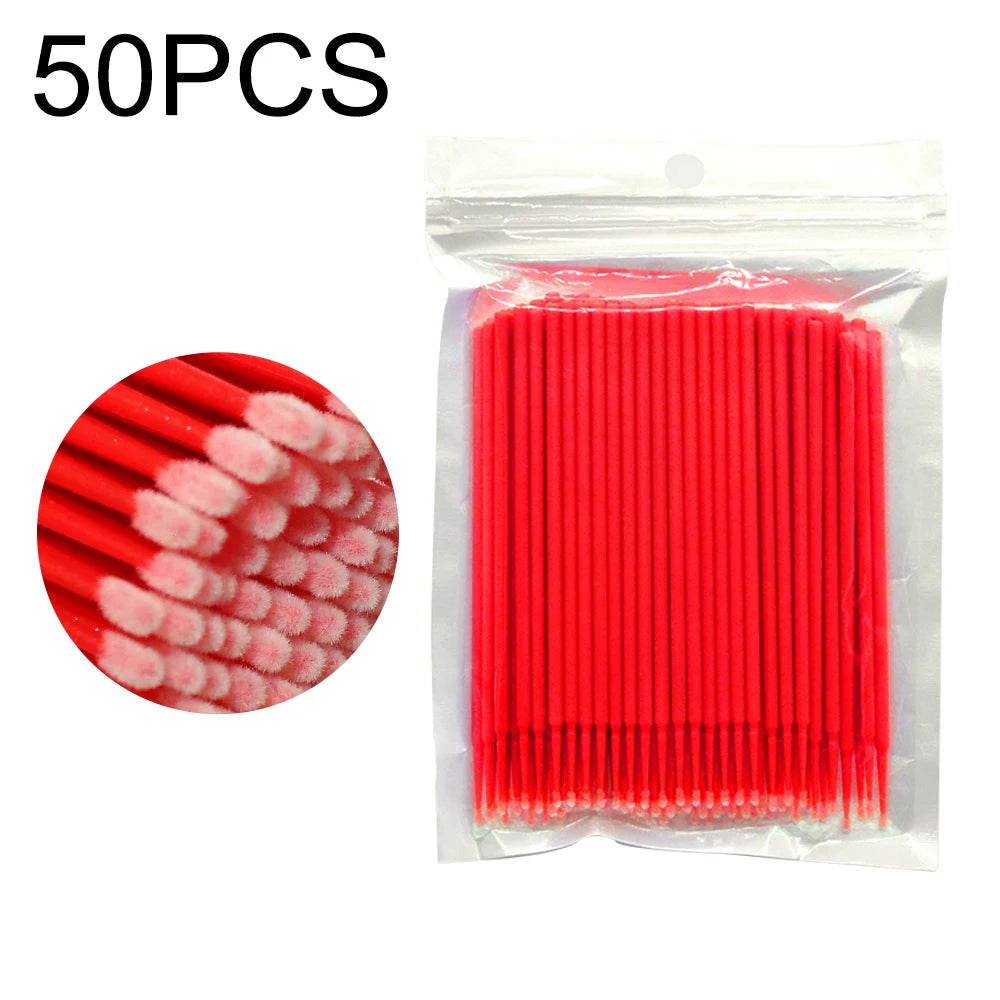 50/100pcs Disposable MicroBrush Eyelashes Extension  Individual Lash Removing Swab Micro Brush For Eyelash Extension Tools