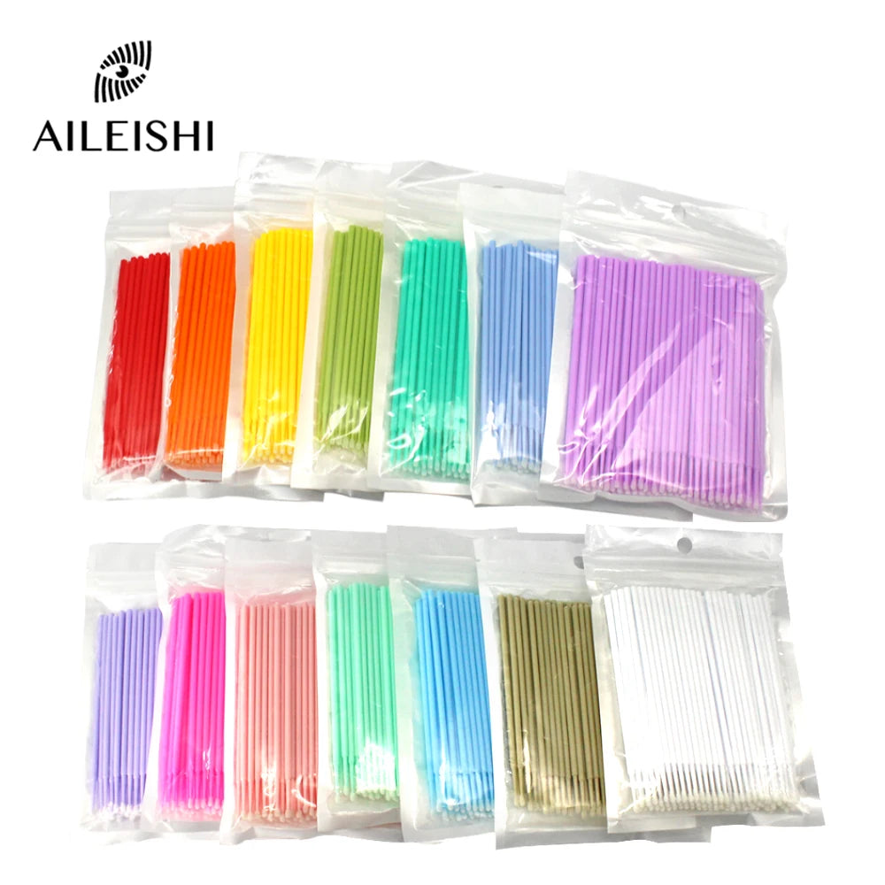 50/100pcs Disposable MicroBrush Eyelashes Extension  Individual Lash Removing Swab Micro Brush For Eyelash Extension Tools