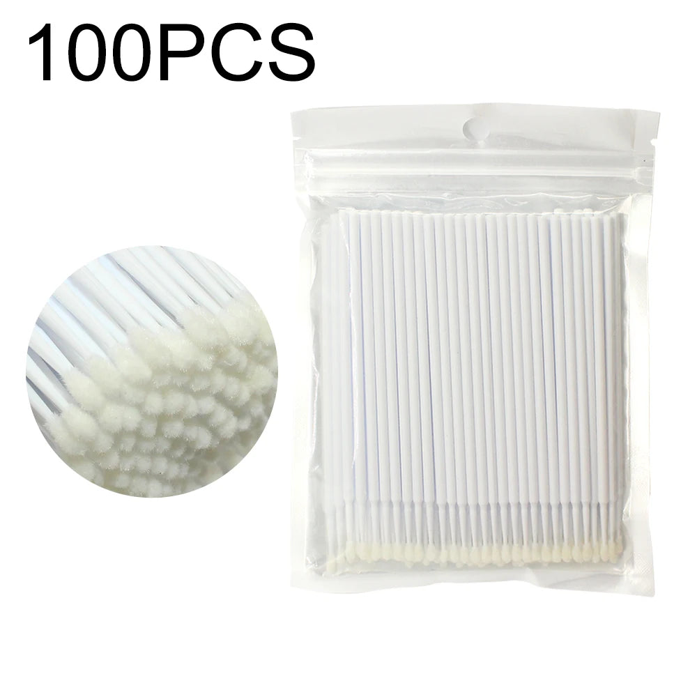 50/100pcs Disposable MicroBrush Eyelashes Extension  Individual Lash Removing Swab Micro Brush For Eyelash Extension Tools