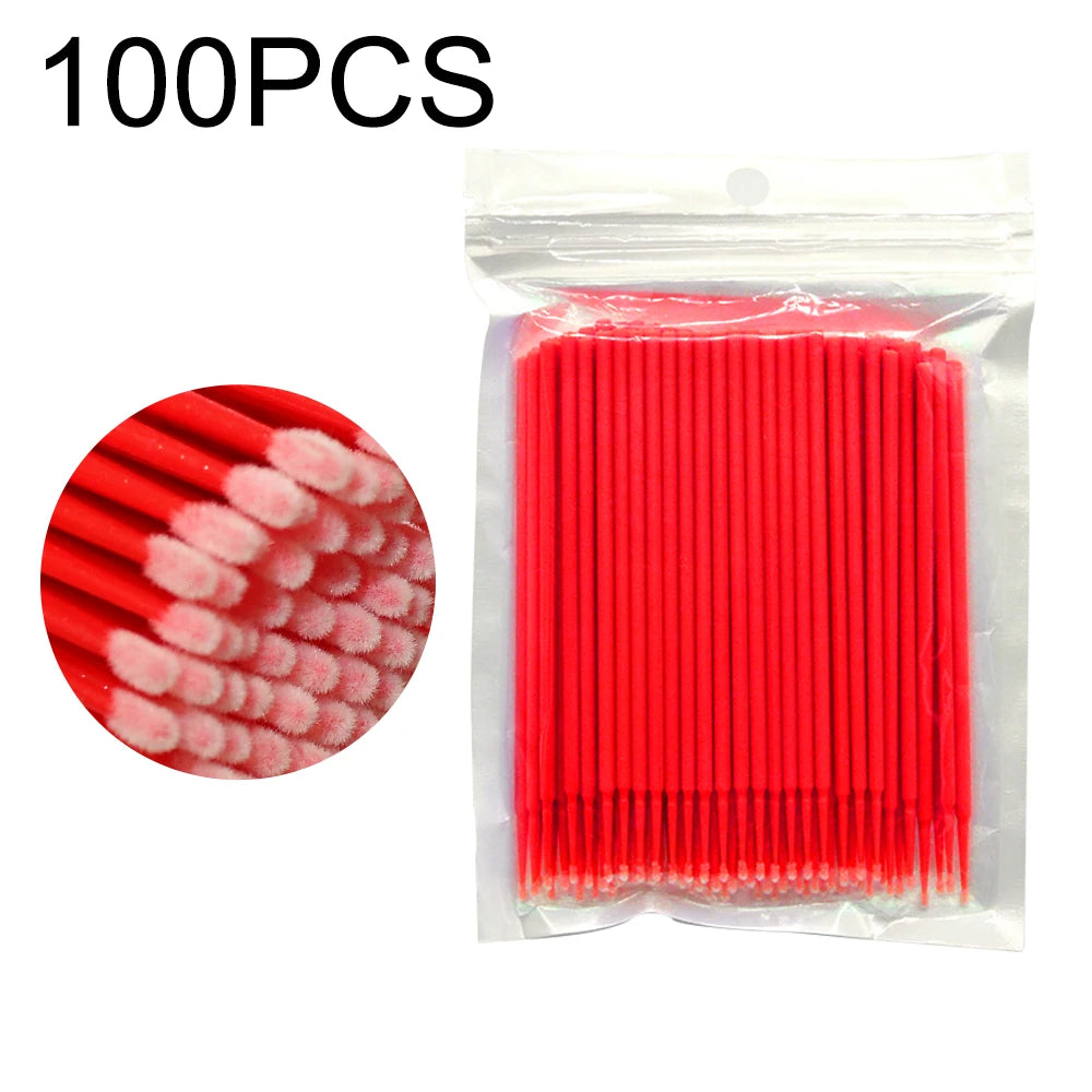 50/100pcs Disposable MicroBrush Eyelashes Extension  Individual Lash Removing Swab Micro Brush For Eyelash Extension Tools