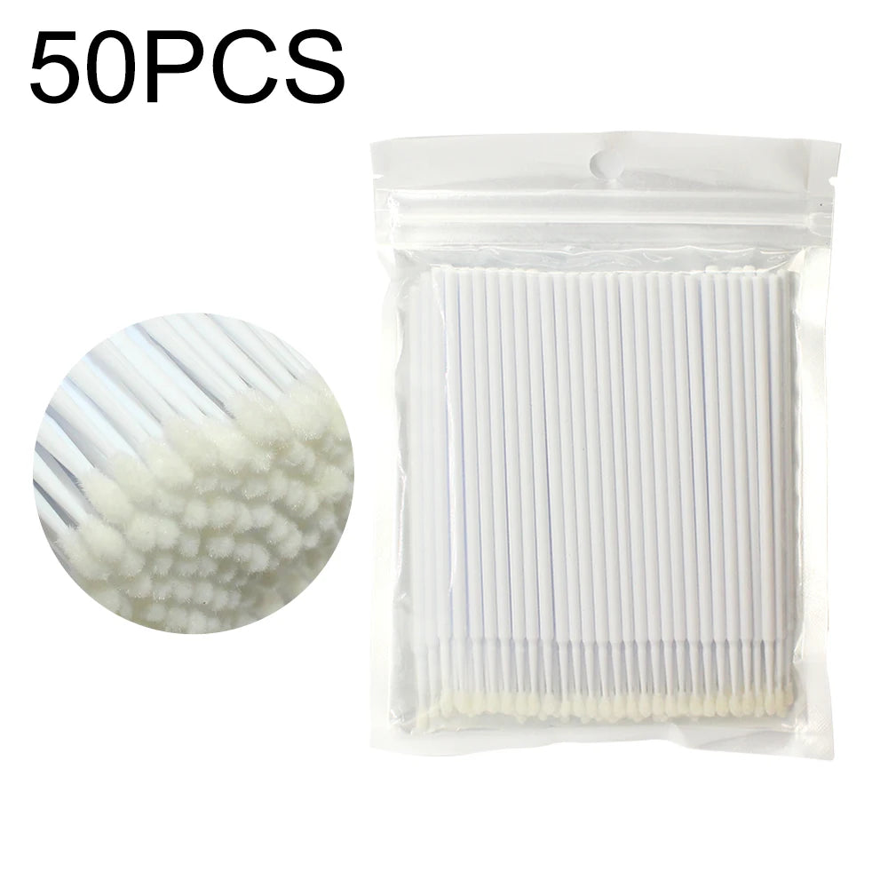 50/100pcs Disposable MicroBrush Eyelashes Extension  Individual Lash Removing Swab Micro Brush For Eyelash Extension Tools