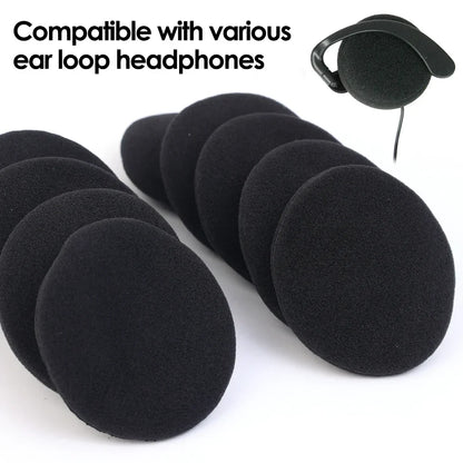 50-10PC Dustproof Foam Ear Pads Replacement Cushions Headphone Soft Protective Sleeve Earphone Headset Disposable Sponge Cover