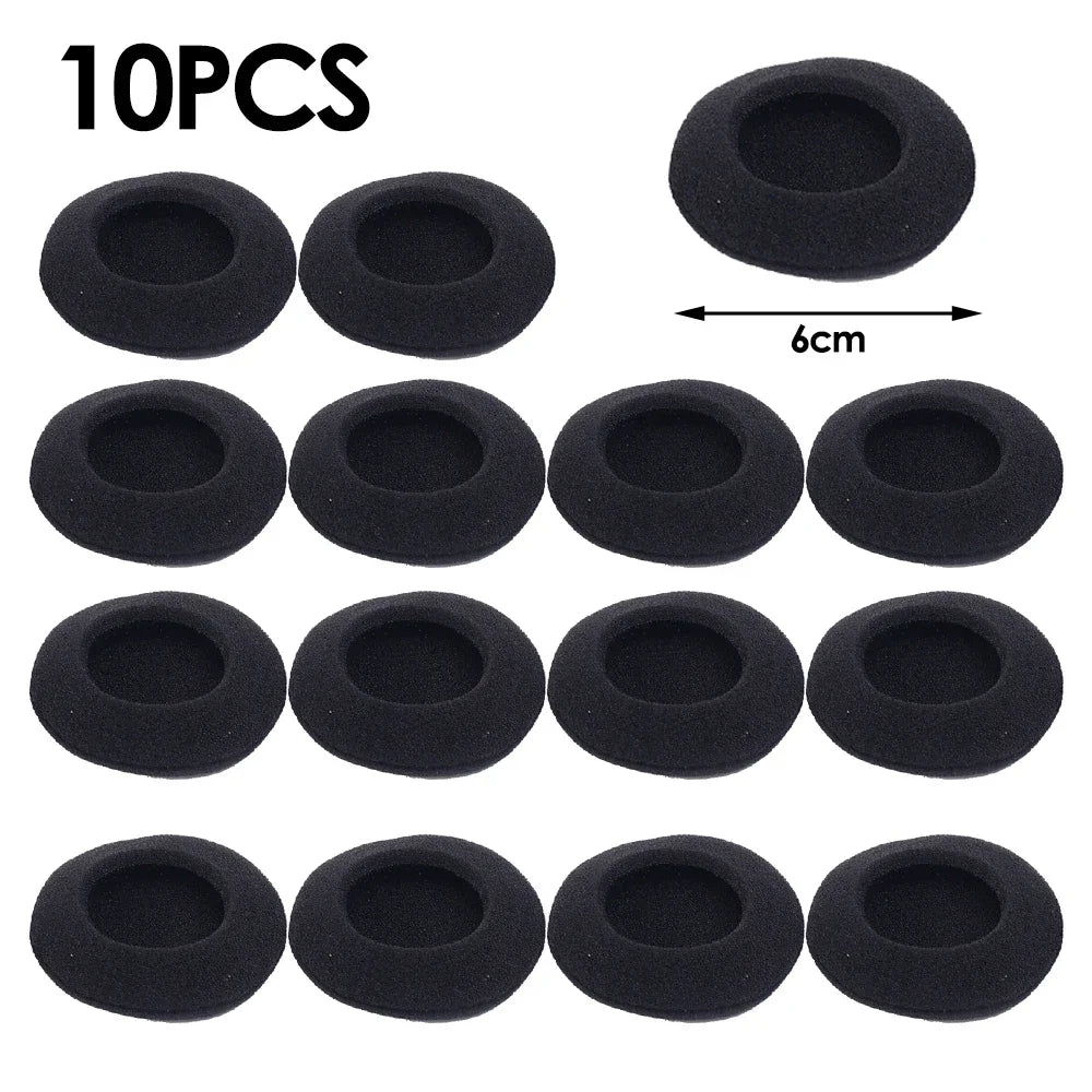 50-10PC Dustproof Foam Ear Pads Replacement Cushions Headphone Soft Protective Sleeve Earphone Headset Disposable Sponge Cover