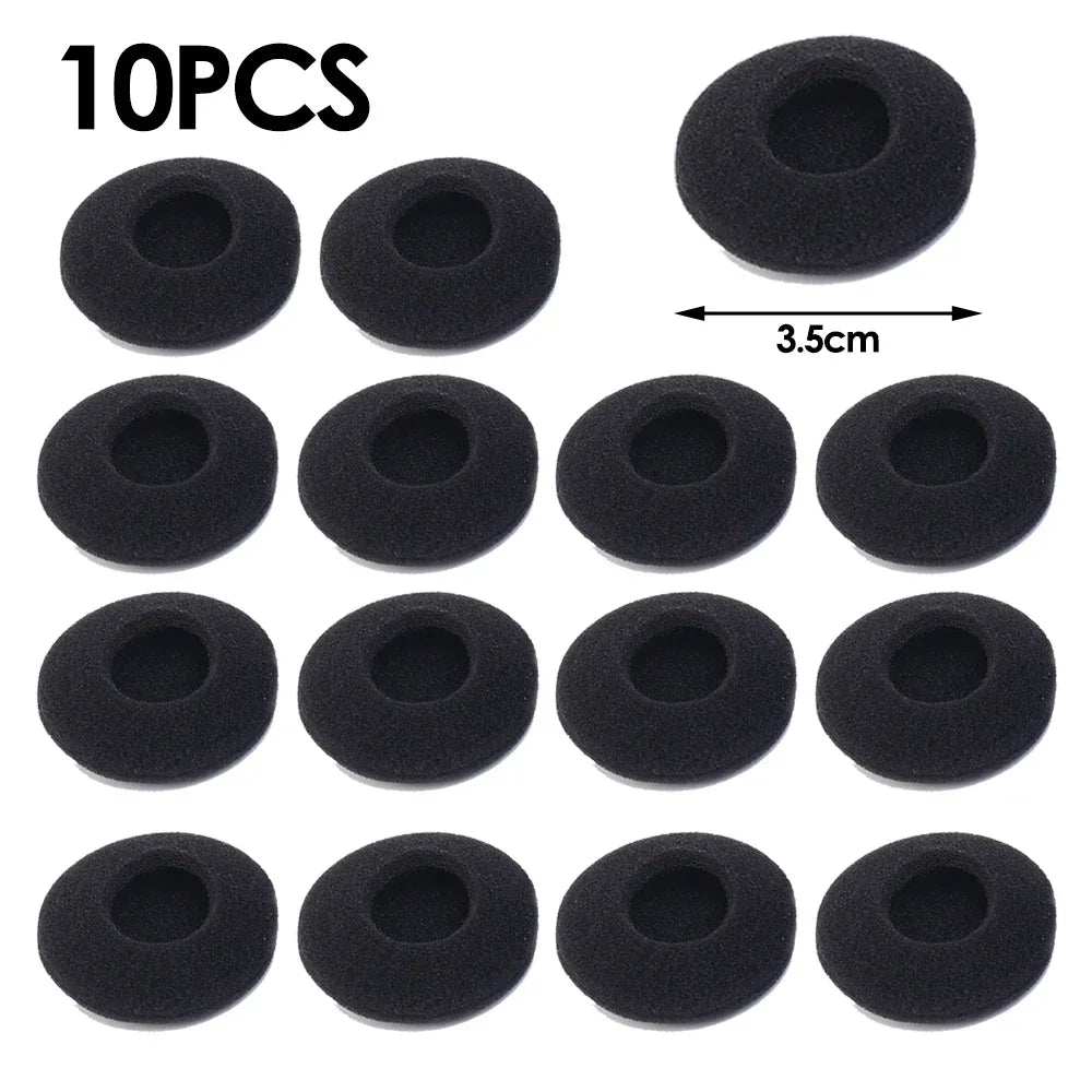 50-10PC Dustproof Foam Ear Pads Replacement Cushions Headphone Soft Protective Sleeve Earphone Headset Disposable Sponge Cover