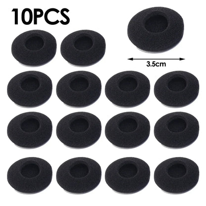 50-10PC Dustproof Foam Ear Pads Replacement Cushions Headphone Soft Protective Sleeve Earphone Headset Disposable Sponge Cover