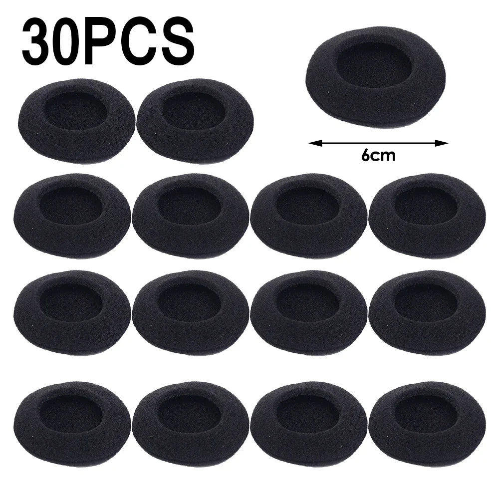 50-10PC Dustproof Foam Ear Pads Replacement Cushions Headphone Soft Protective Sleeve Earphone Headset Disposable Sponge Cover