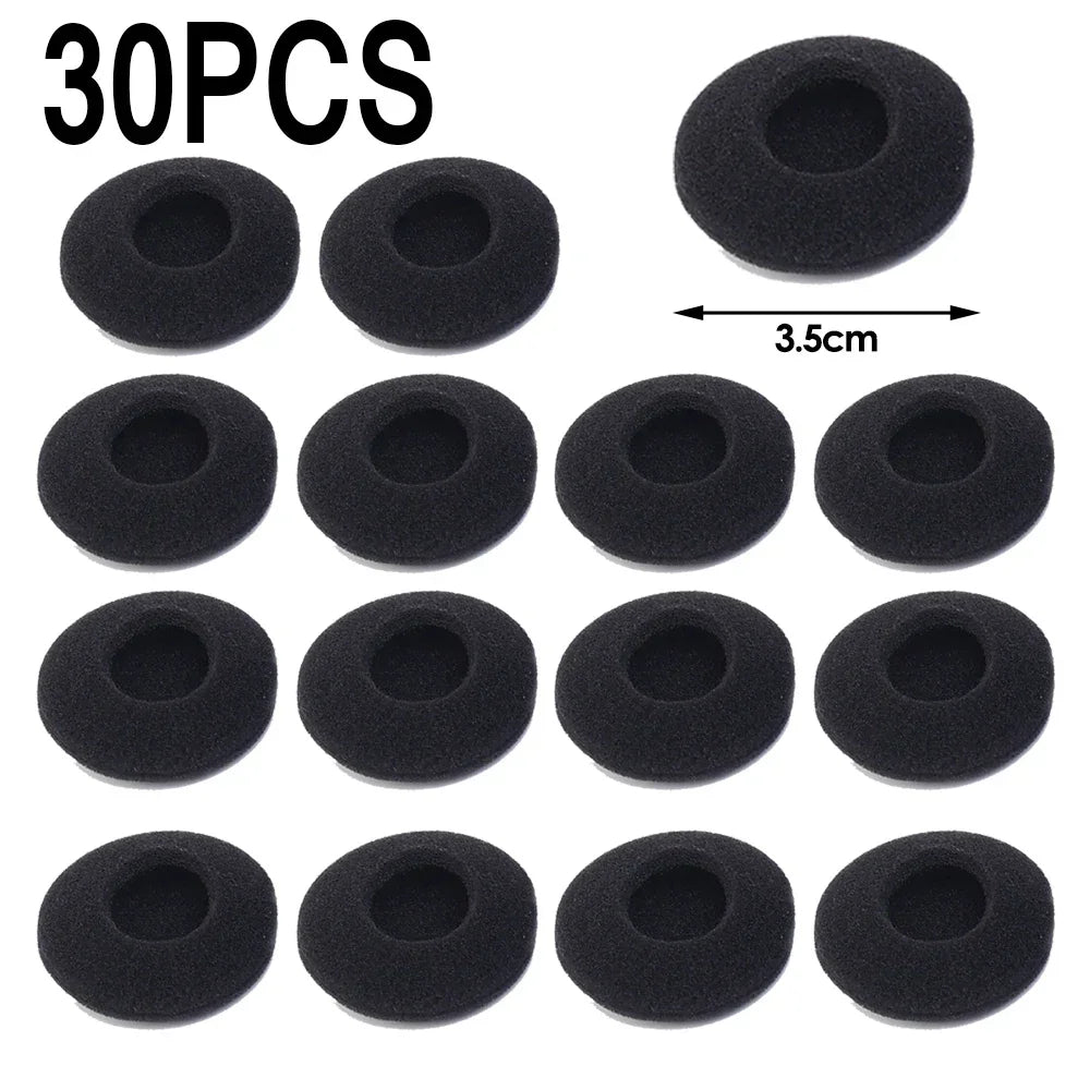 50-10PC Dustproof Foam Ear Pads Replacement Cushions Headphone Soft Protective Sleeve Earphone Headset Disposable Sponge Cover