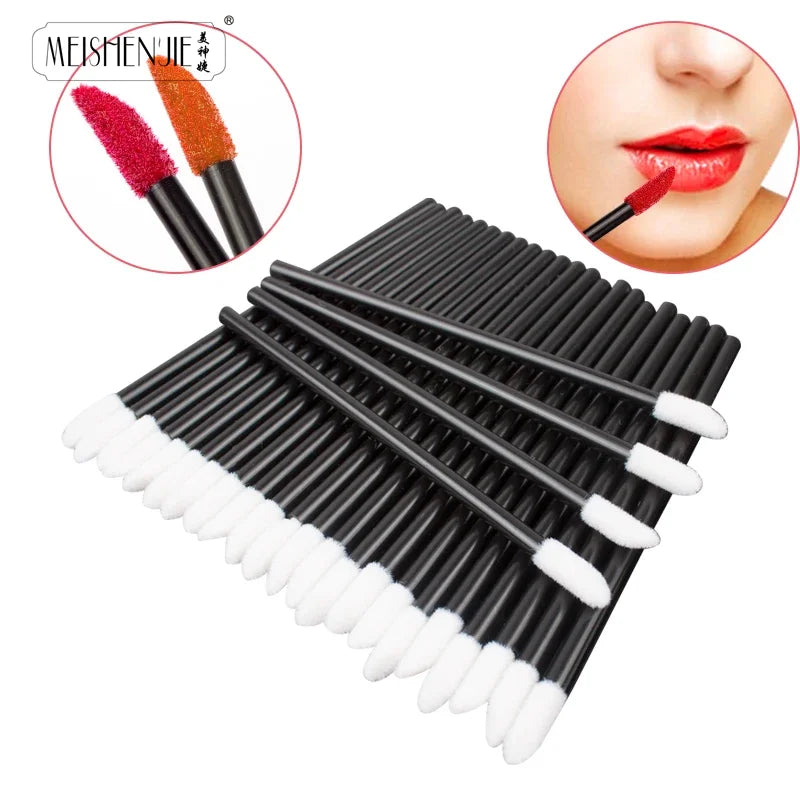 50/500/1000pcs Lip Brushes Makeup Mascara Wands Lipstick Micro Brushes Applicators Cleaner  Eyelash Extension Tools