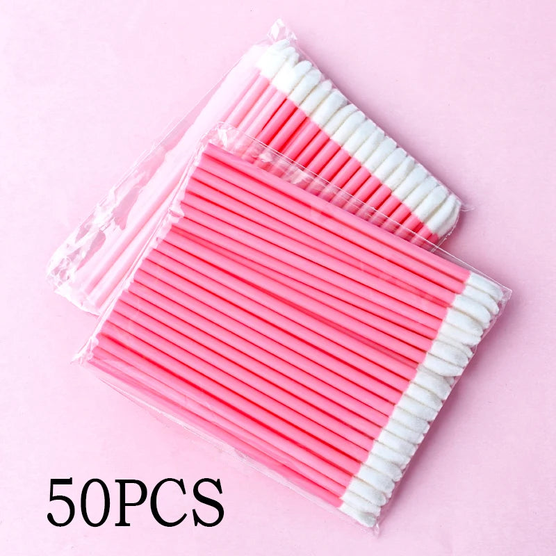 50/500/1000pcs Lip Brushes Makeup Mascara Wands Lipstick Micro Brushes Applicators Cleaner  Eyelash Extension Tools