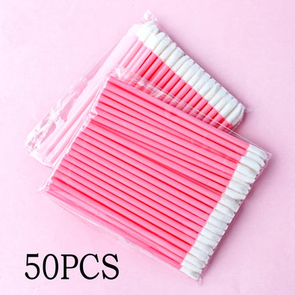 50/500/1000pcs Lip Brushes Makeup Mascara Wands Lipstick Micro Brushes Applicators Cleaner  Eyelash Extension Tools