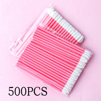 50/500/1000pcs Lip Brushes Makeup Mascara Wands Lipstick Micro Brushes Applicators Cleaner  Eyelash Extension Tools