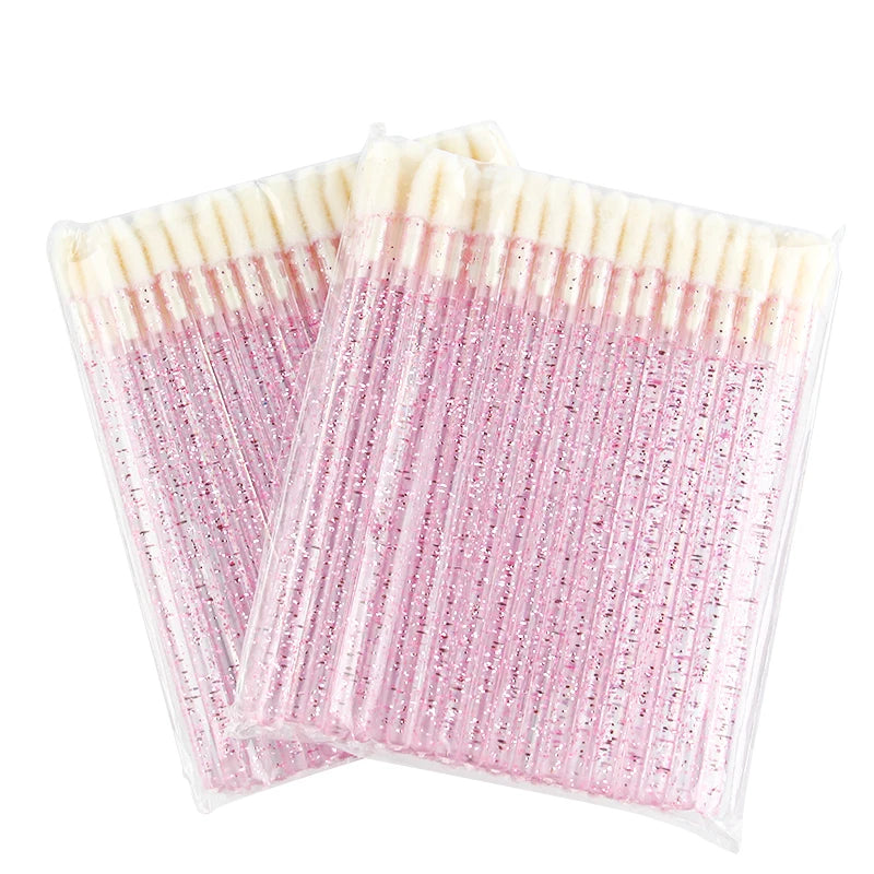 50 Pcs Makeup Brushes Crystal Lip Brushes Lipstick Wands Applicator Lip Gloss Wand Make up Products Beauty Cosmetic Applicators