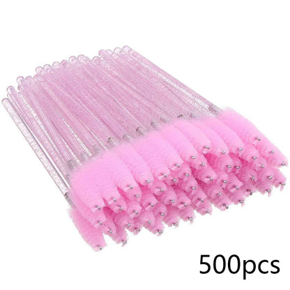 500/1000PCS Eyelashes Brushes Set Wholesaler Disposable Lash Mascara Brush Lashes Extension Eyebrow Wands Applicator Makeup Tool