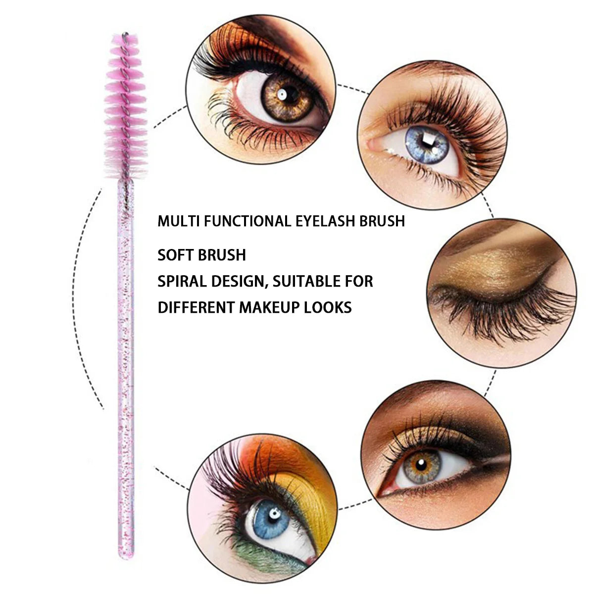 500/1000PCS Eyelashes Brushes Set Wholesaler Disposable Lash Mascara Brush Lashes Extension Eyebrow Wands Applicator Makeup Tool