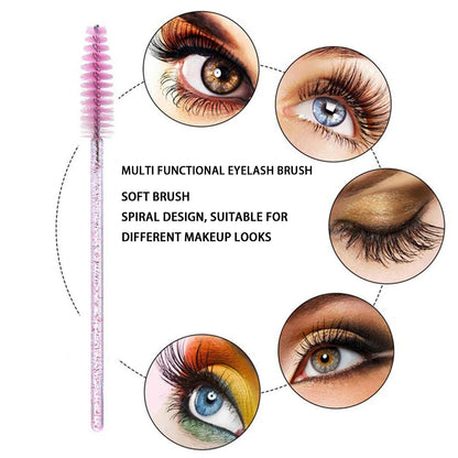 500/1000PCS Eyelashes Brushes Set Wholesaler Disposable Lash Mascara Brush Lashes Extension Eyebrow Wands Applicator Makeup Tool