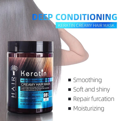 500ml-1000ml shampoo and hair care set hair mask keratin Moroccan nut hair conditioner