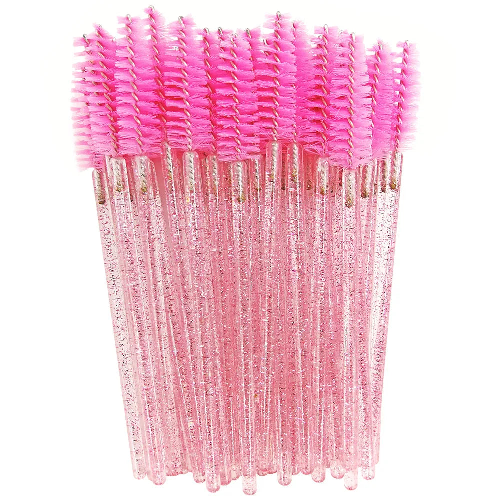 50Pcs Disposable Eyelash Brushes Eyelashes Extension Tools Eyebrow Brush Mascara Wands Applicator Spoolers Eye Lashes Cosmetic