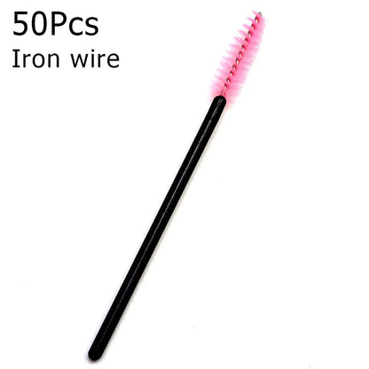 50Pcs Disposable Eyelash Brushes Eyelashes Extension Tools Eyebrow Brush Mascara Wands Applicator Spoolers Eye Lashes Cosmetic