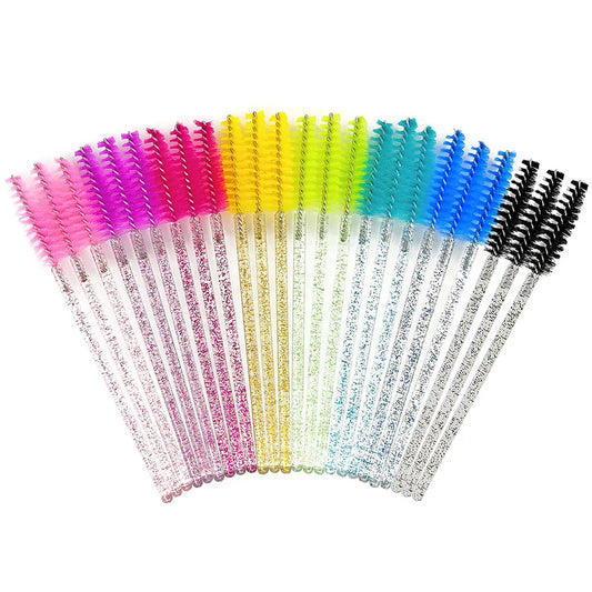 50Pcs Disposable Eyelash Brushes Eyelashes Extension Tools Eyebrow Brush Mascara Wands Applicator Spoolers Eye Lashes Cosmetic