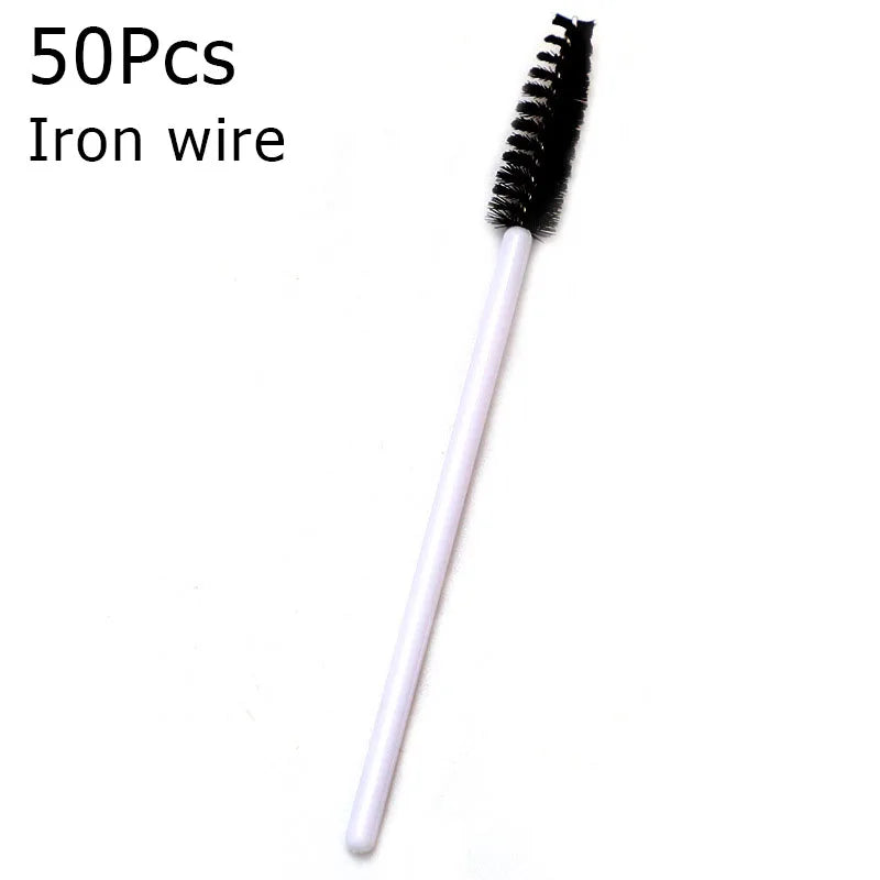 50Pcs Disposable Eyelash Brushes Eyelashes Extension Tools Eyebrow Brush Mascara Wands Applicator Spoolers Eye Lashes Cosmetic