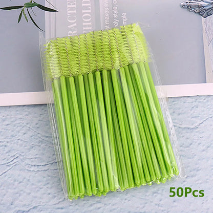 50Pcs Eyelash Brushes Makeup Brushes Disposable Mascara Wands Applicator Spoolers Eye Lashes Cosmetic Brush Lash Extension Tool