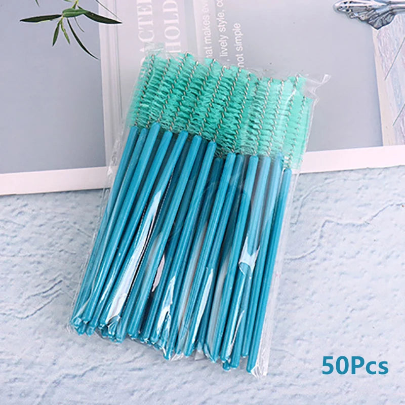 50Pcs Eyelash Brushes Makeup Brushes Disposable Mascara Wands Applicator Spoolers Eye Lashes Cosmetic Brush Lash Extension Tool