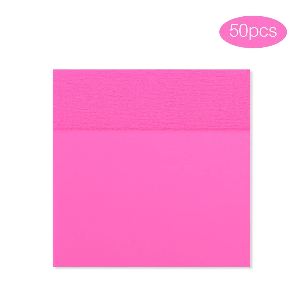 50Sheet Color Transparent PET Sticky Notes School Office Stationery Supplies Planner Sticker Index Tabs Sticky Memo Pads