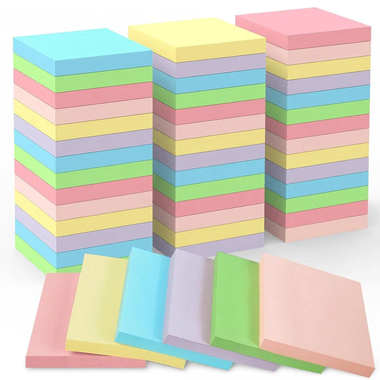 50Sheet Color Transparent PET Sticky Notes School Office Stationery Supplies Planner Sticker Index Tabs Sticky Memo Pads