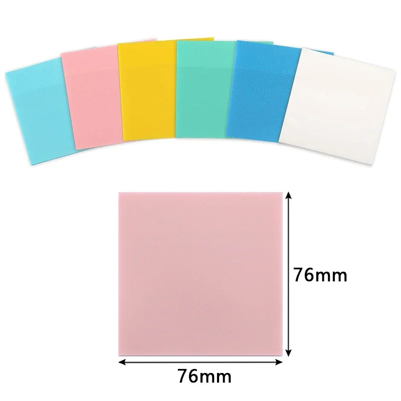 50Sheet Color Transparent PET Sticky Notes School Office Stationery Supplies Planner Sticker Index Tabs Sticky Memo Pads