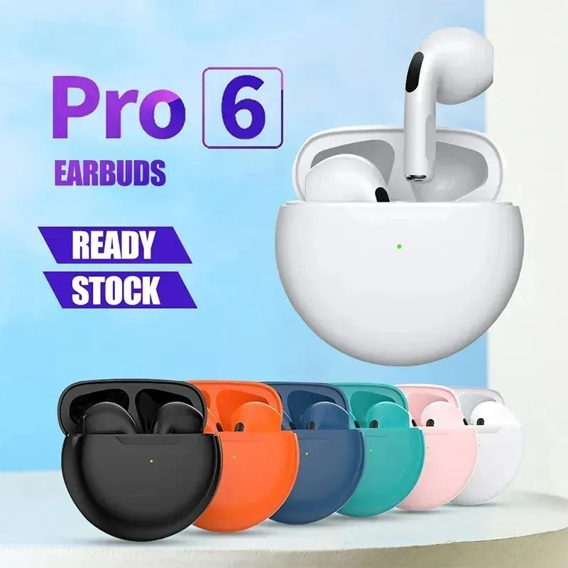 NewPro 6 TWS Wireless Headphones with Mic Fone Bluetooth In Ear Earphones S