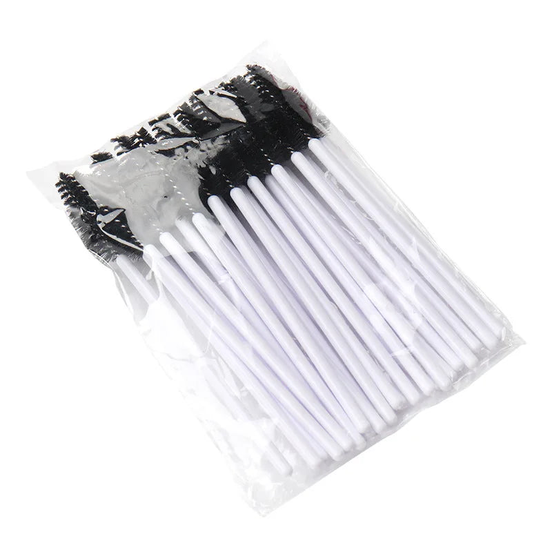 50pcs Eyelash Eyebrow Brush Water Drop Shape Nylon Material Lashes Makeup Brushes Eyelash Extension Beauty Tools Mascara Wand