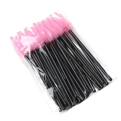 50pcs Eyelash Eyebrow Brush Water Drop Shape Nylon Material Lashes Makeup Brushes Eyelash Extension Beauty Tools Mascara Wand