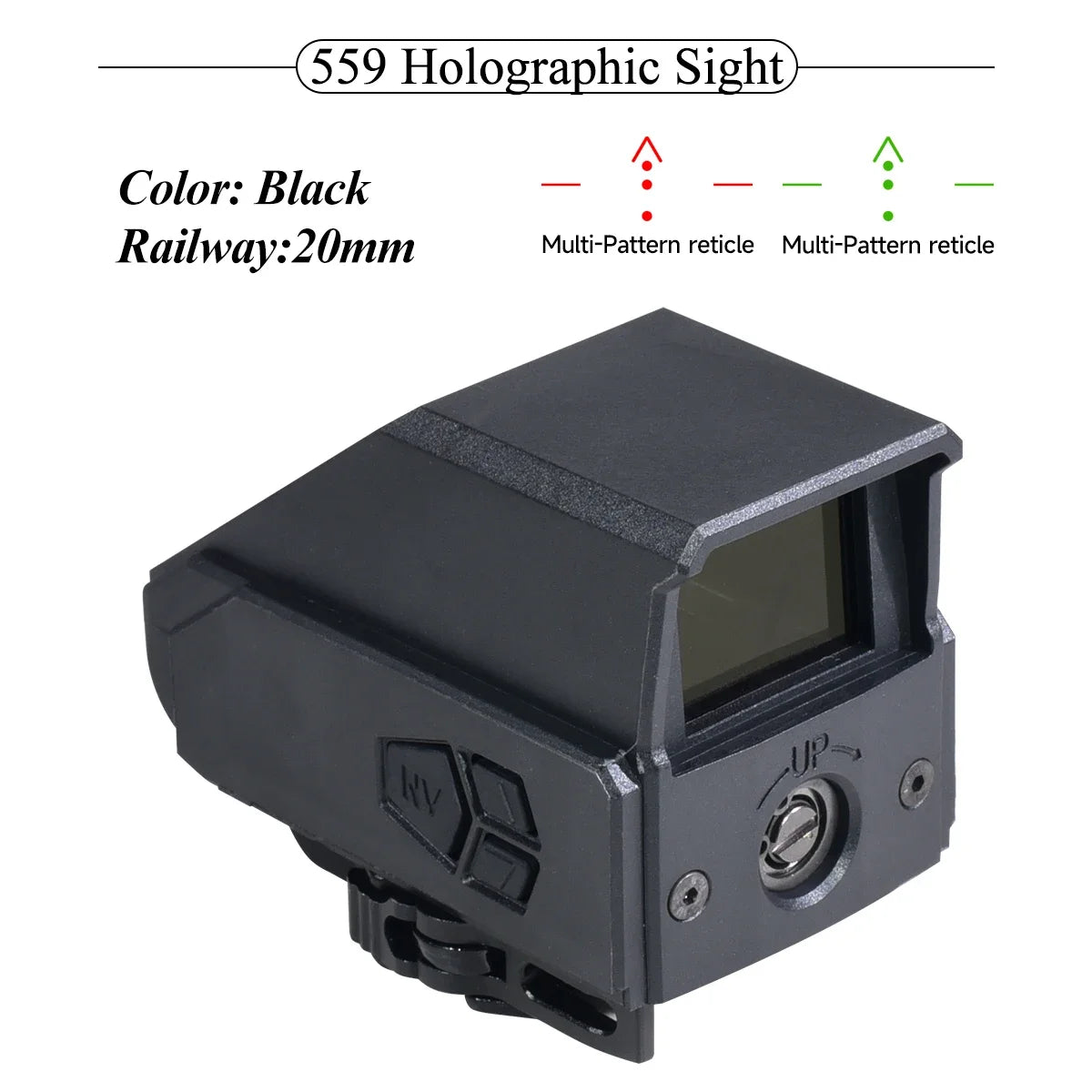 559 Green Red Dot Holographic Sight Adjustable Brightness Optics Reflex Riflescope Hunting Airsoft Equipment