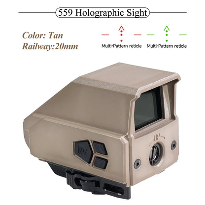 559 Green Red Dot Holographic Sight Adjustable Brightness Optics Reflex Riflescope Hunting Airsoft Equipment