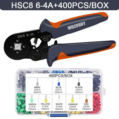 New Ferrule Crimping Tool Kit with Ferrules Terminals WOZOBUY Selfadjustabl