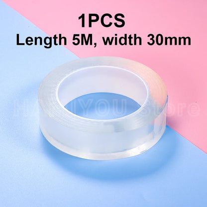 PC 5M Ultra-strong Double-sided Adhesive NanoTape Clear Removable Waterproof ExtraStrong Sticky Strip Heavy-duty Two SideTape