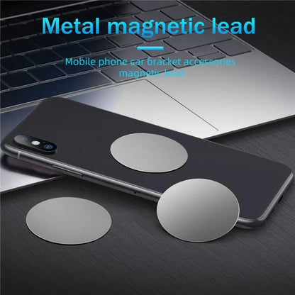 PC 5Pcs Metal Plate Disk  Magnet Car Phone Holder Round Iron Sheet Stickers Car Magnetic Phone Stand Mount Accessories