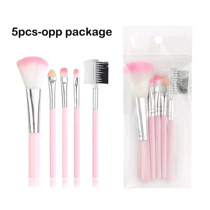 5Pcs Portable Makeup Set Tool Cosmetic Eye Shadow Foundation Blush Women Protable Travel Beauty Make Up Brush Maquiagem