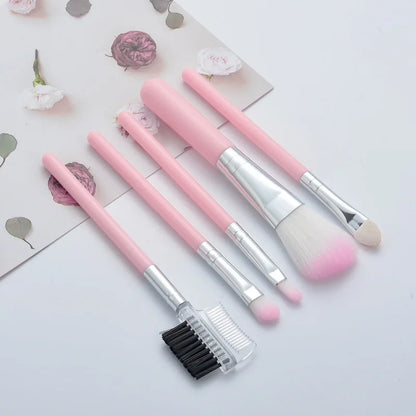 5Pcs Portable Makeup Set Tool Cosmetic Eye Shadow Foundation Blush Women Protable Travel Beauty Make Up Brush Maquiagem