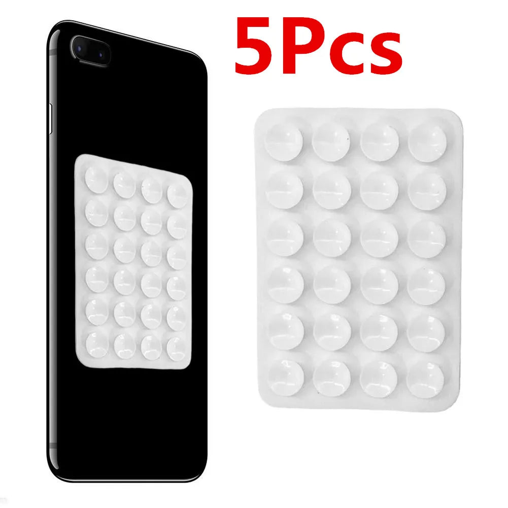 PC 5Pcs Sticky Grippy Suction Phone Case Mount Sillicon Adhesive Phone Accessory For IPhone And Android Hands-Free Fidget Toys