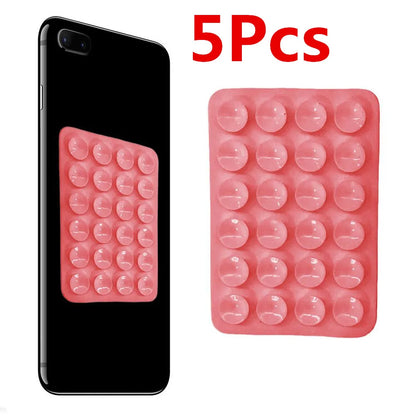 PC 5Pcs Sticky Grippy Suction Phone Case Mount Sillicon Adhesive Phone Accessory For IPhone And Android Hands-Free Fidget Toys