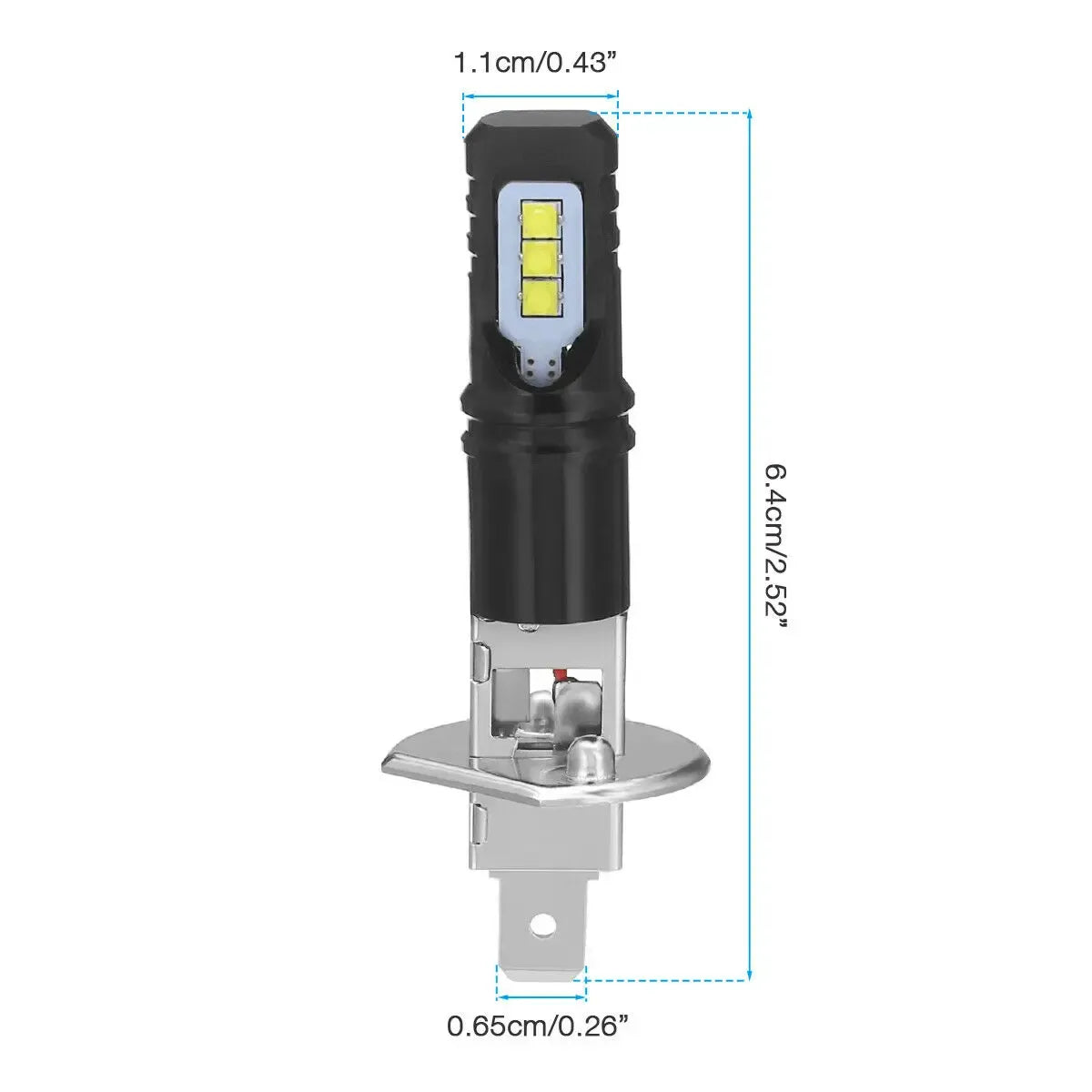 New2x H1 160W 6000K 6000LM Super Bright White DRL LED Headlight Bulb Kit Hi