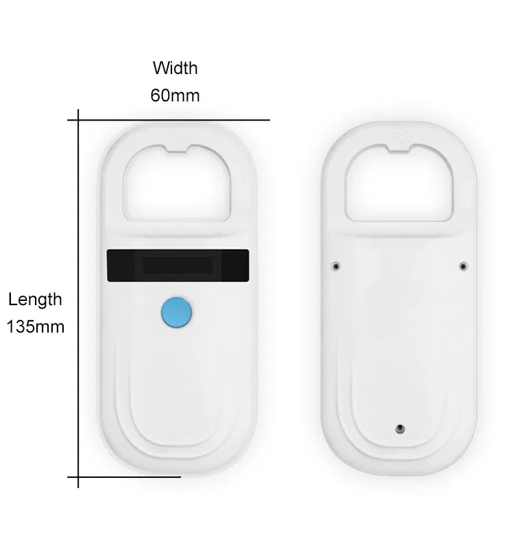 NewRFID Reader Card ID Reader 134 kHz 125kHz Rechargeable Animal Chip ID Sc