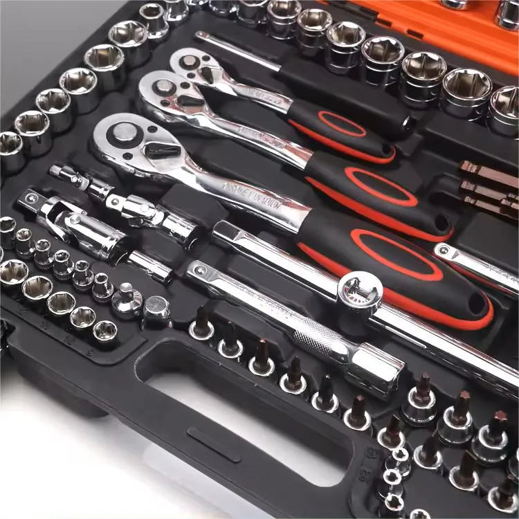 New 216-Piece Auto Repair Tool Set Multi Specification Ratchet Wrench Hardw