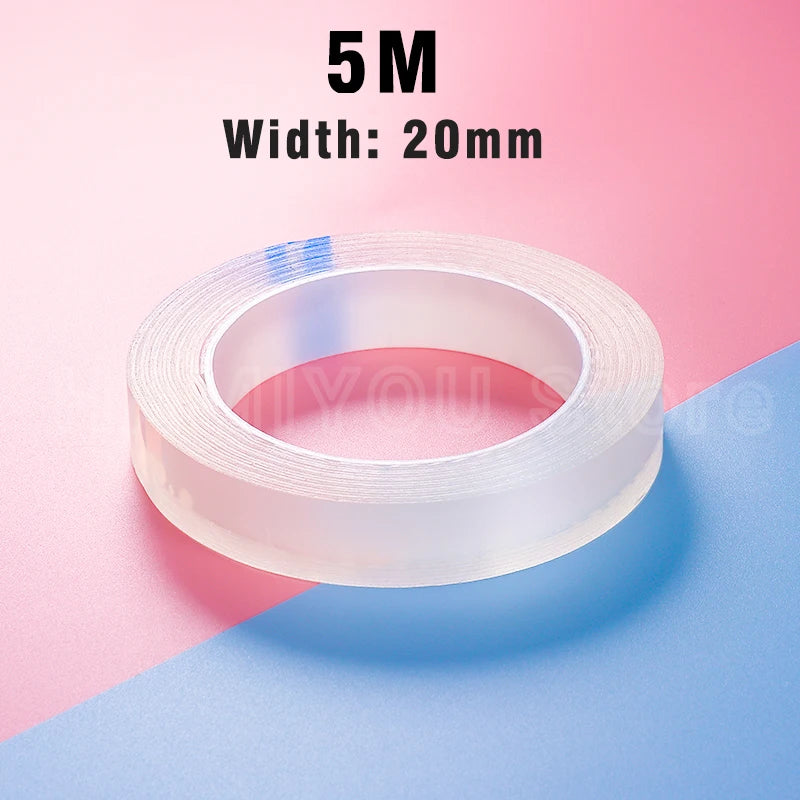 PC 5m 3m 1m Super Strong Double Sided Adhesive Tape Car Bedroom Kitchen Bathroom Outdoor Living Room Double-sided Tape Extra Strong