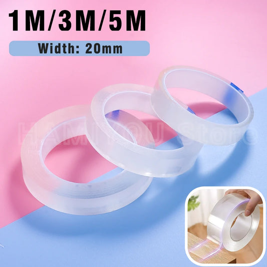 PC 5m 3m 1m Super Strong Double Sided Adhesive Tape Car Bedroom Kitchen Bathroom Outdoor Living Room Double-sided Tape Extra Strong