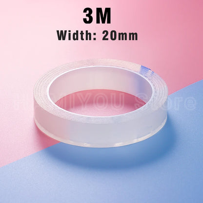 PC 5m 3m 1m Super Strong Double Sided Adhesive Tape Car Bedroom Kitchen Bathroom Outdoor Living Room Double-sided Tape Extra Strong