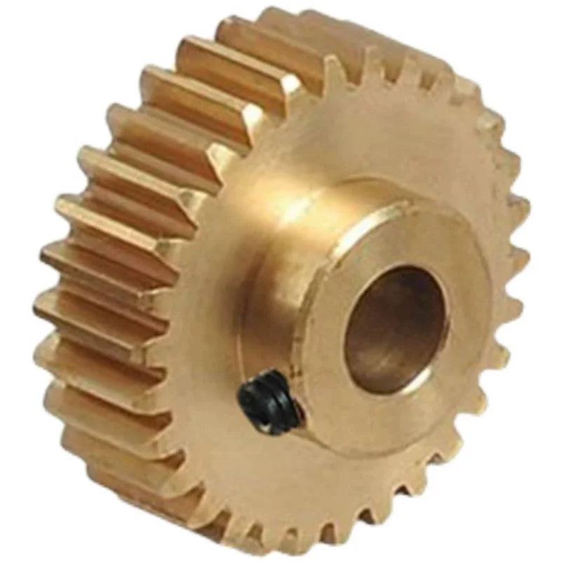 Gtooza_5pc Copper Gear Brass 0.5 Mode 16 17 18 19 20 30Tooth Hole 3 3.17 4 5 6 7 8 Precision 3D Printer Encoder Miniature Small Modulus gtooza.com